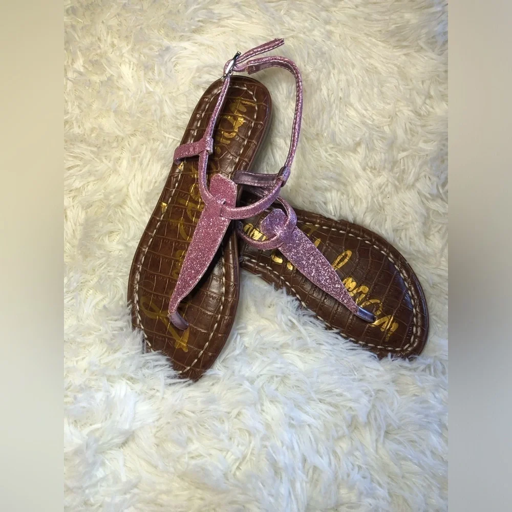 Sam Edelman Pink Glitter Gladiator Sandals NWOT size